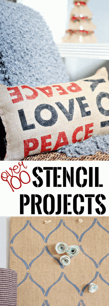 Over 100 Stencil Projects with great tutorial and some use freezer paper