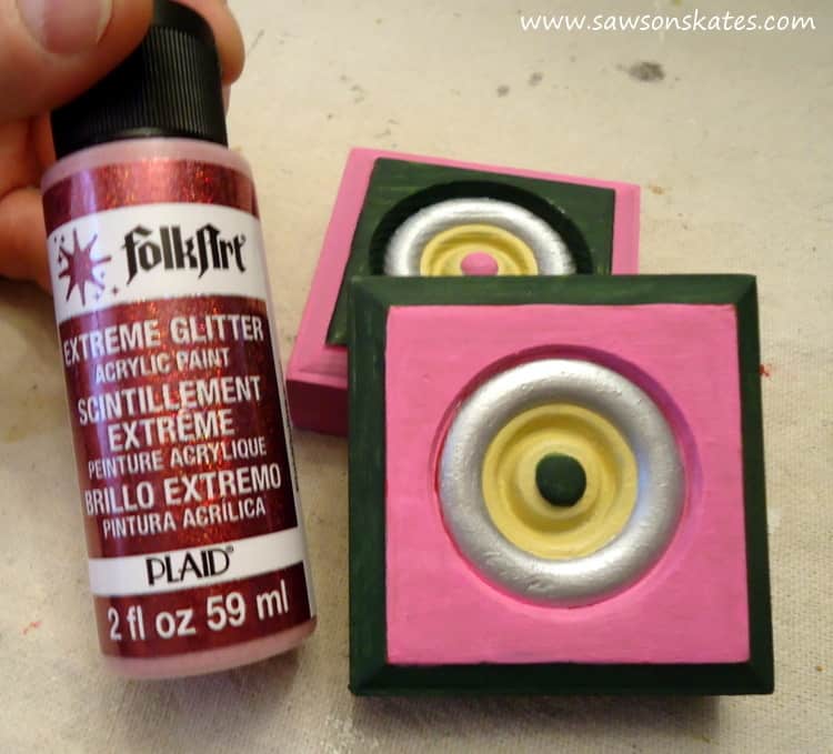 Glitter paint for wood Christmas ornaments