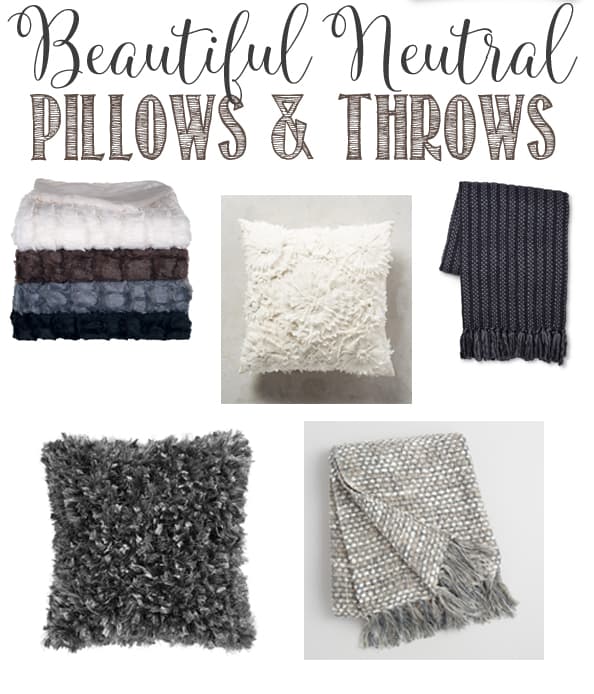 Cozy Neutral Pillows and Throws - Domestically Speaking