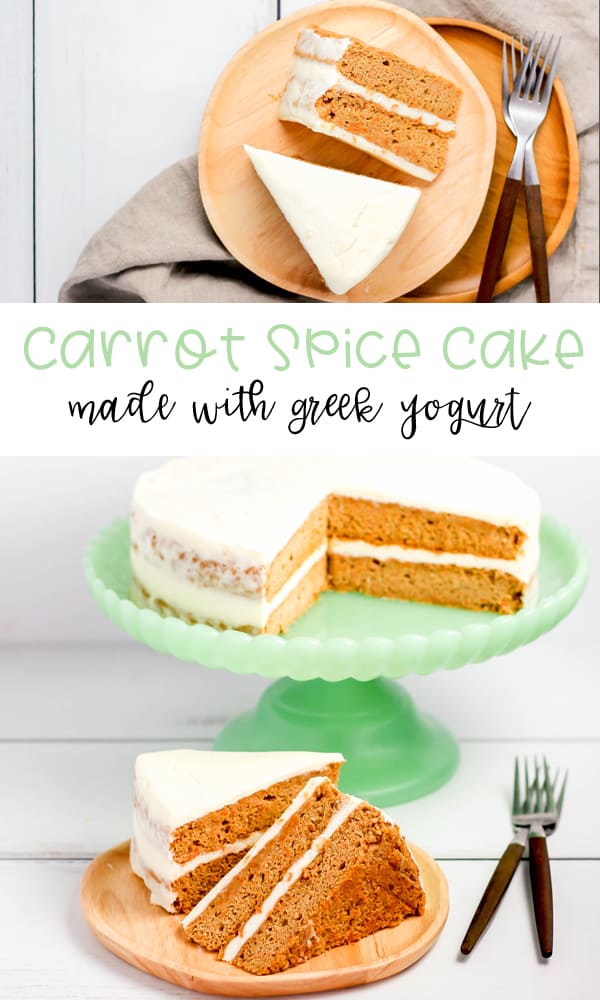 Carrot Spice Cake with Greek Yogurt Domestically Speaking