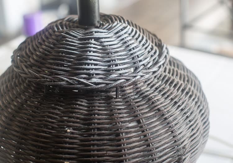 Rattan Lamps Updated with Paint Domestically Speaking