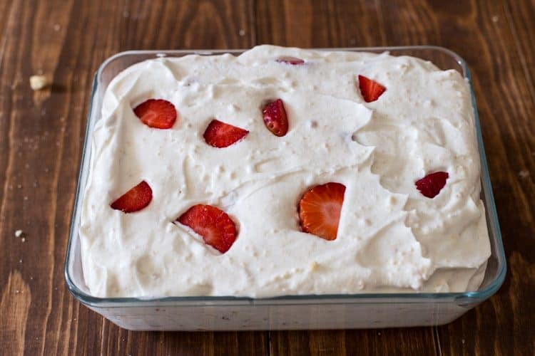 No Churn Strawberry Shortbread Ice Cream 