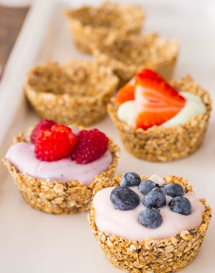 Granola Cups with yogurt and fruit Granola Cups with yogurt and fruit