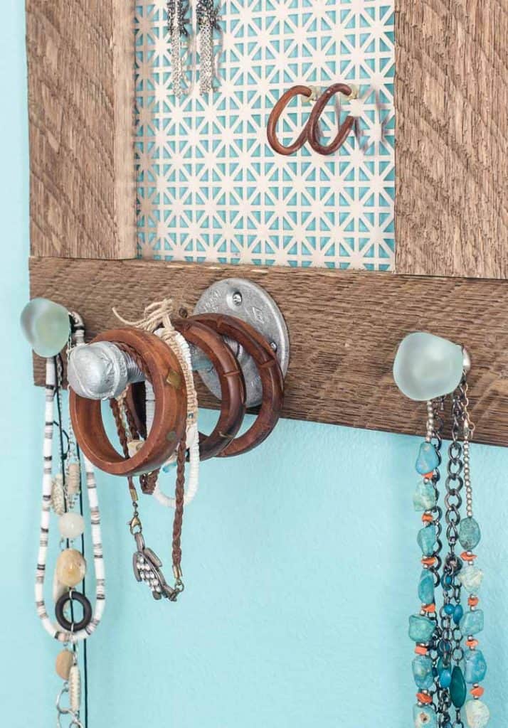 Rustic Glam Jewelry Organizer Domestically Speaking