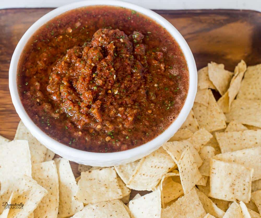 Homemade Chipotle Salsa Recipe Domestically Speaking