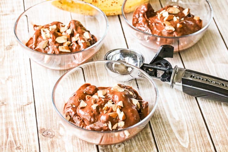 Chocolate Peanut Butter Nice Cream a healthier ice cream option