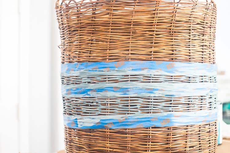 Easy to Make Gray Striped Storage Basket