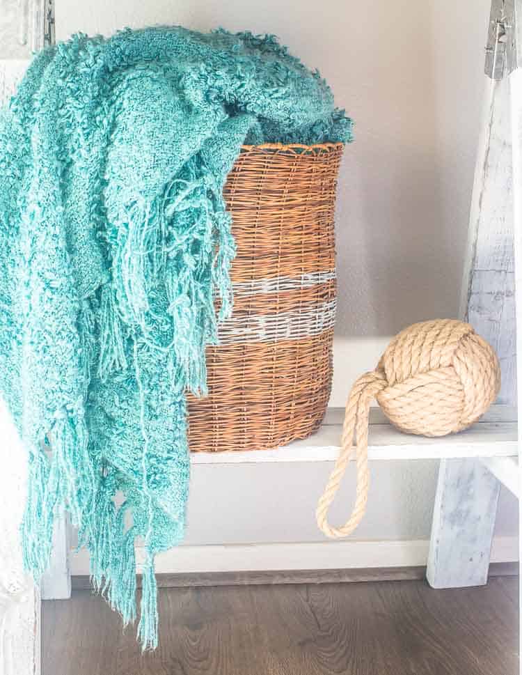 Easy to Make Gray Striped Storage Basket