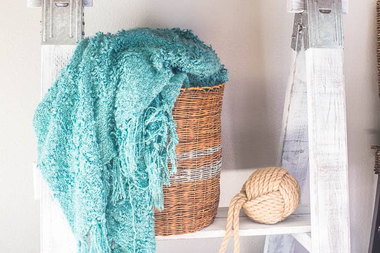 Easy to Make Gray Striped Storage Basket