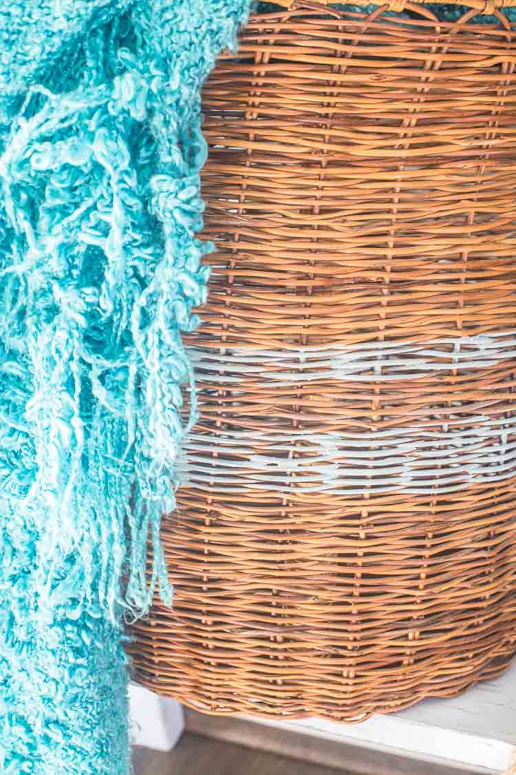 Easy to Make Gray Striped Storage Basket