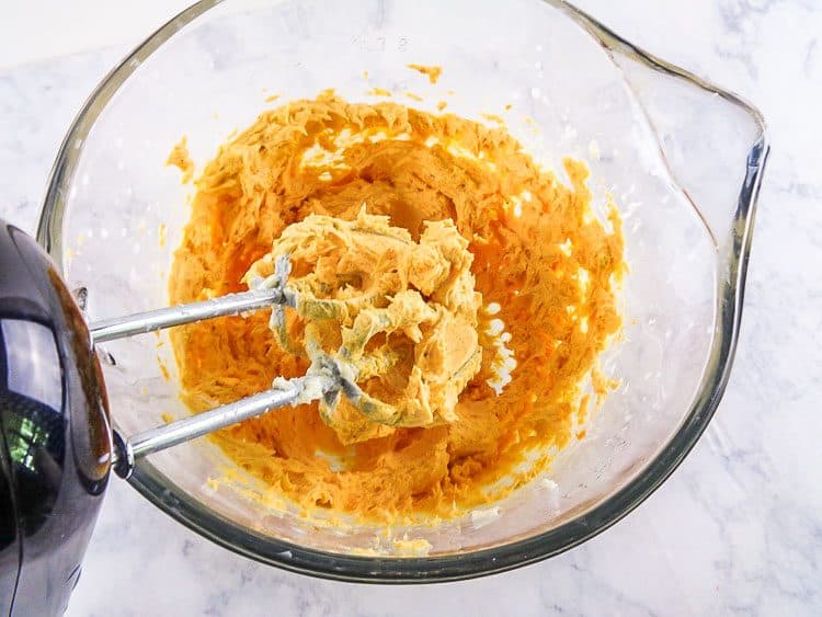 adding pumpkin puree