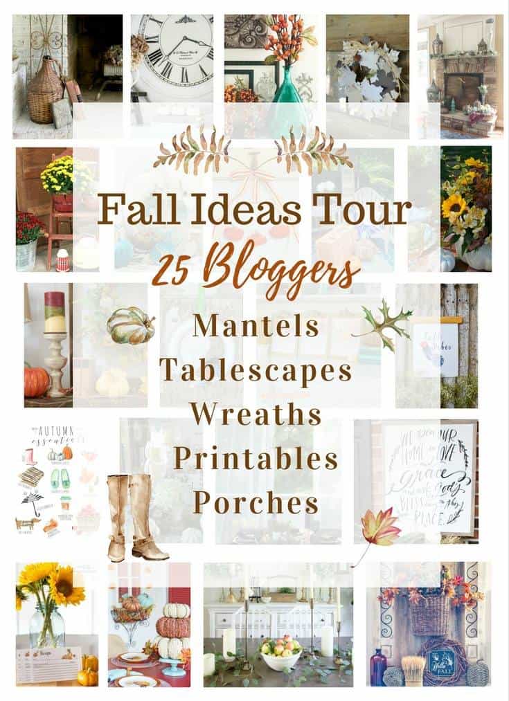 Fall Ideas Tour with Mantels, Tablescapes, Wreaths, Printables and Porches Fall Ideas Tour with Mantels, Tablescapes, Wreaths, Printables and Porches