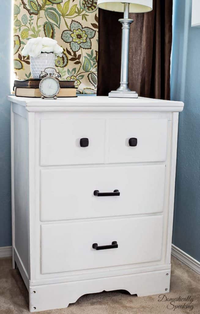 How to Turn a Desk into a Nightstand Domestically Speaking