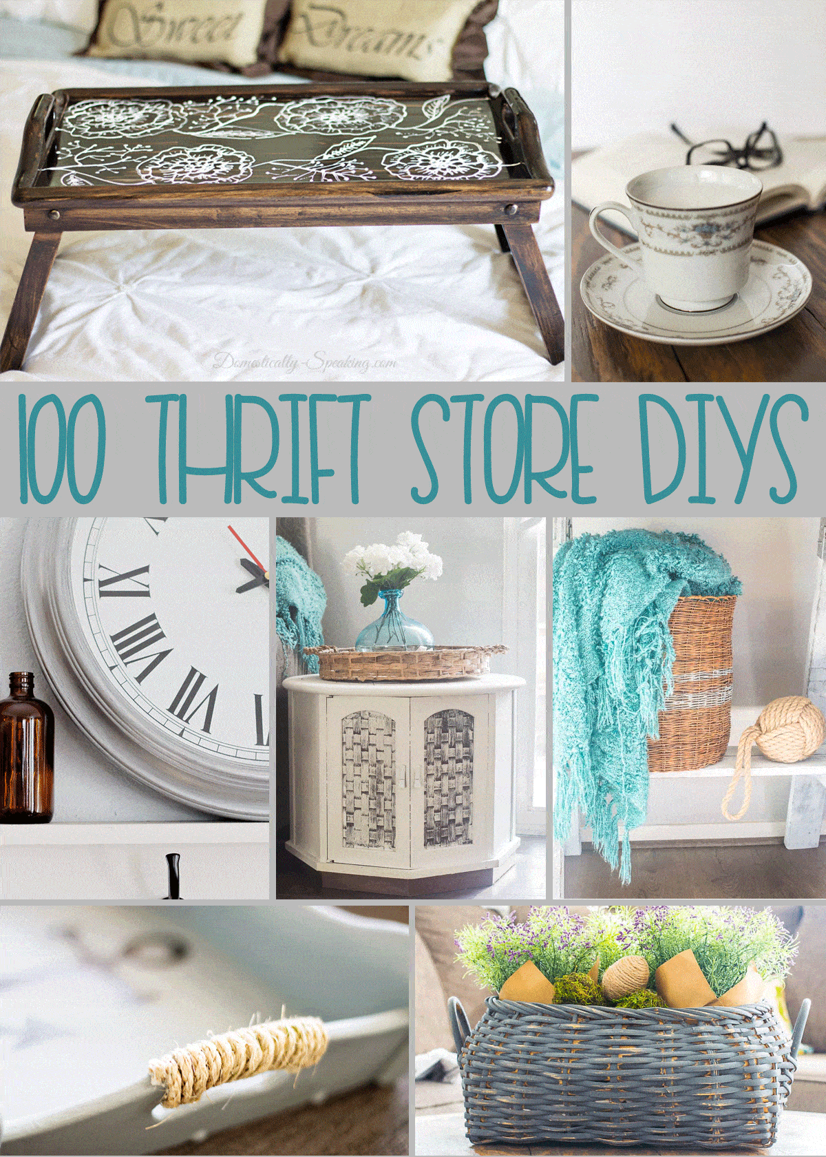 100 Thrift Store DIY Projects - Domestically Speaking
