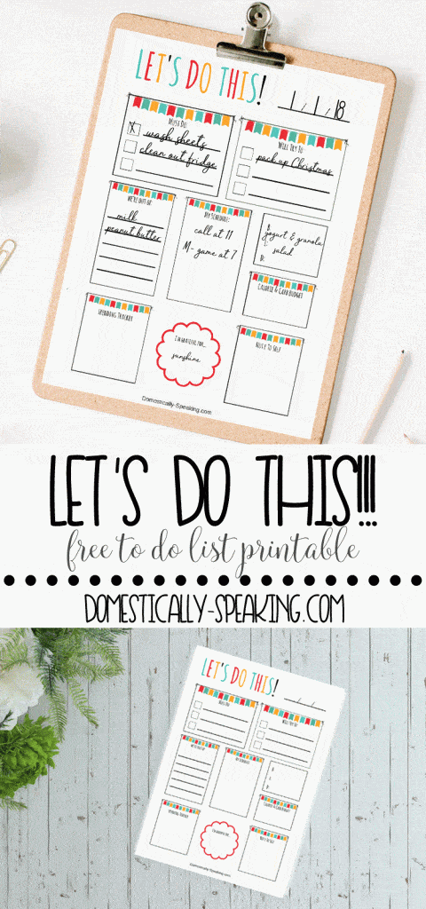 To Do List Printable | Let's Do This | Organization Freebie