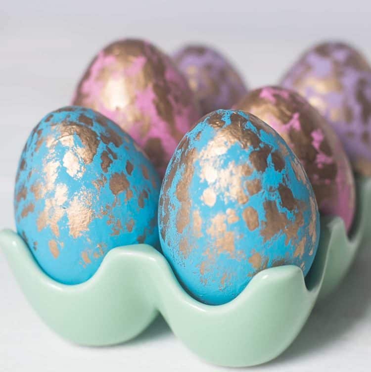 Gold Leaf Easter Eggs