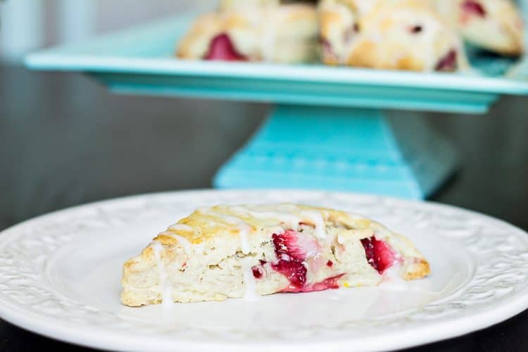 Easy Strawberry Scones with Lemon Glaze Recipe Easy Strawberry Scones with Lemon Glaze Recipe