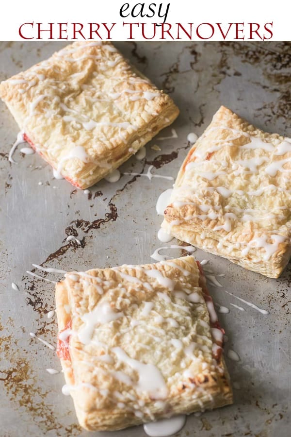 These are the easiest Cherry Turnovers!!!  Just takes minutes to put together... flaky and filled with delicious cherry filling! 