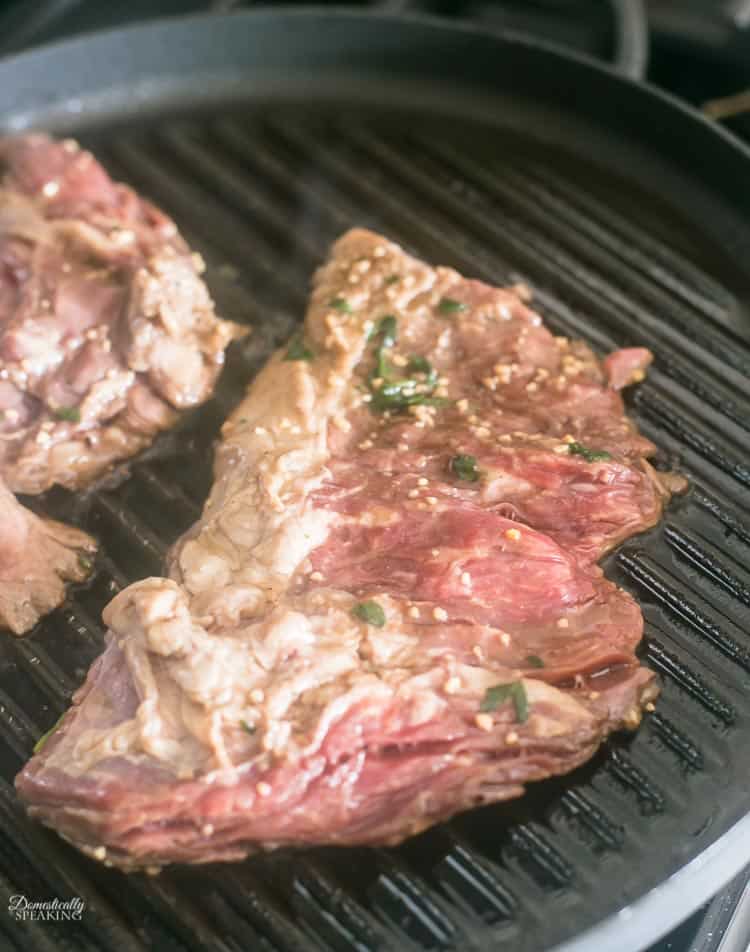 Grilling Marinaded Skirt Steak grilled skirt steak