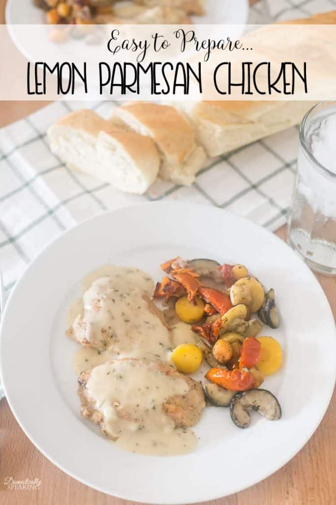 Lemon Parmesan Chicken with mixed veggies