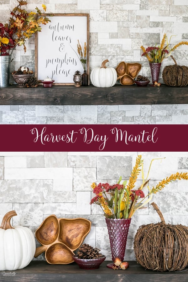 Autumn Mantel with DIY Sign, Thrift Store makeovers and White Pumpkins Autumn Mantel with DIY Sign, Thrift Store makeovers and White Pumpkins