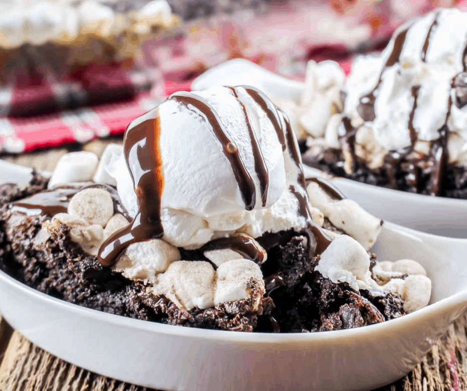 Hot Chocolate Dump Cake Domestically Speaking