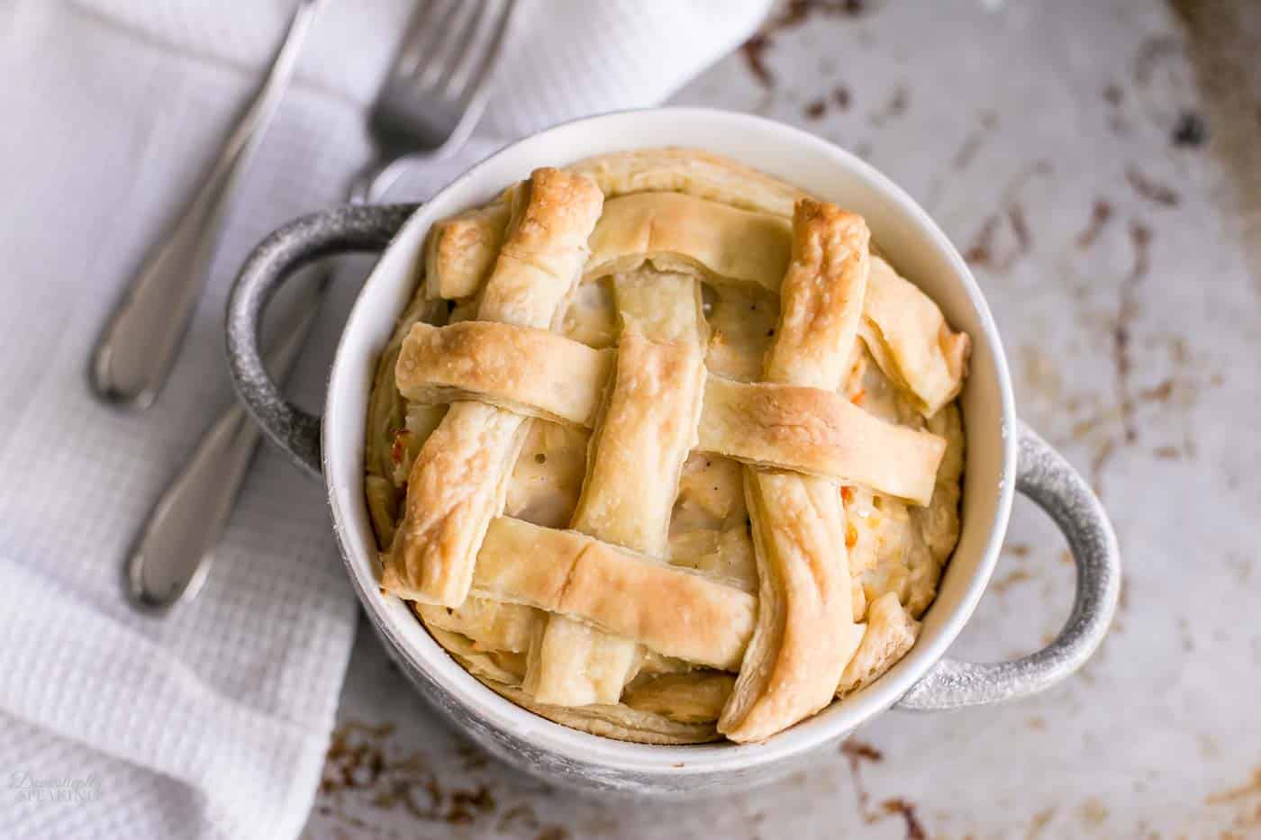 Rustic Chicken Pot Pie with Puff Pastry filled with creamy chicken, potatoes, carrots, celery and onions. Rustic Chicken Pot Pie with Puff Pastry filled with creamy chicken, potatoes, carrots, celery and onions.