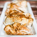 chicken on a white platter