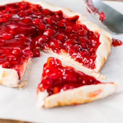 Easy to make Cherry Cheese Cream Galette is a delicious pastry.