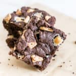 Smores Cake Brownies are easy to make with a cake mix with those great smore flavors.