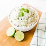 Cilantro Lime Rice made in a pressure cooker