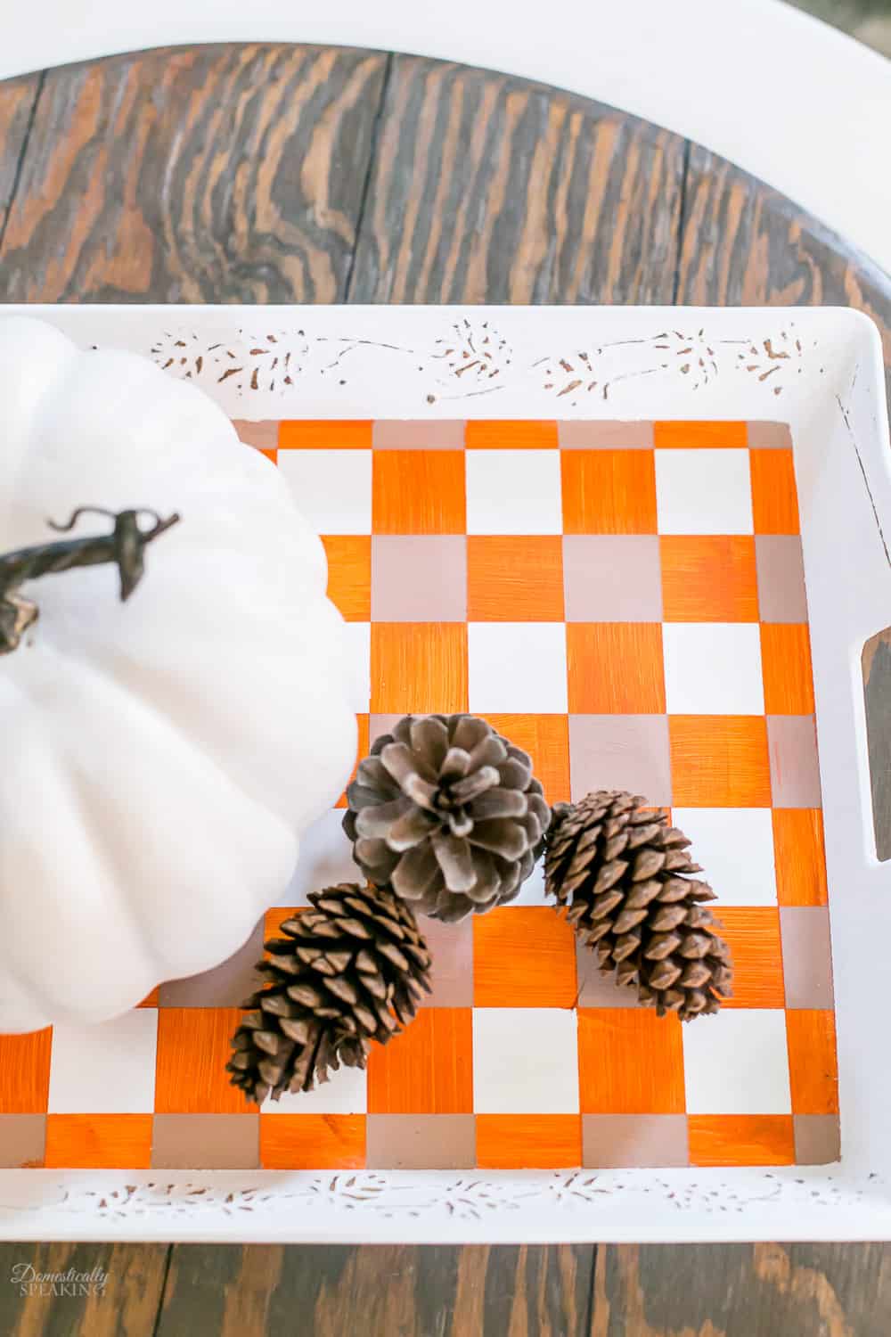 Buffalo Check Fall Tray Domestically Speaking