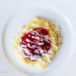 Almond Cherry Pastry with a drizzle of almond icing.