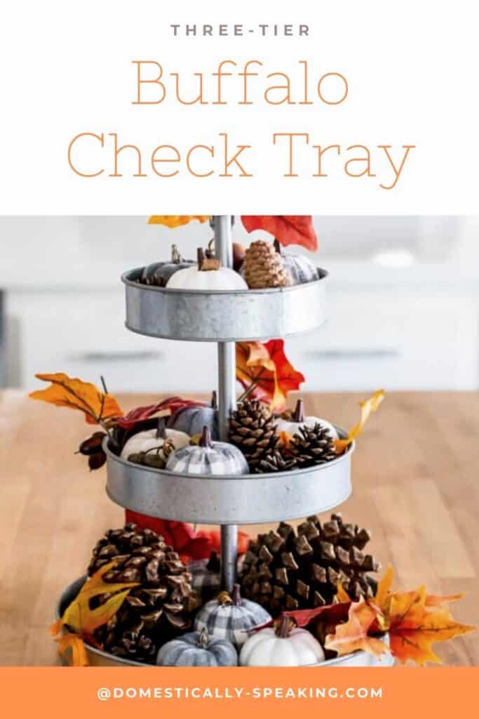 Three-Tier Buffalo Check Tray