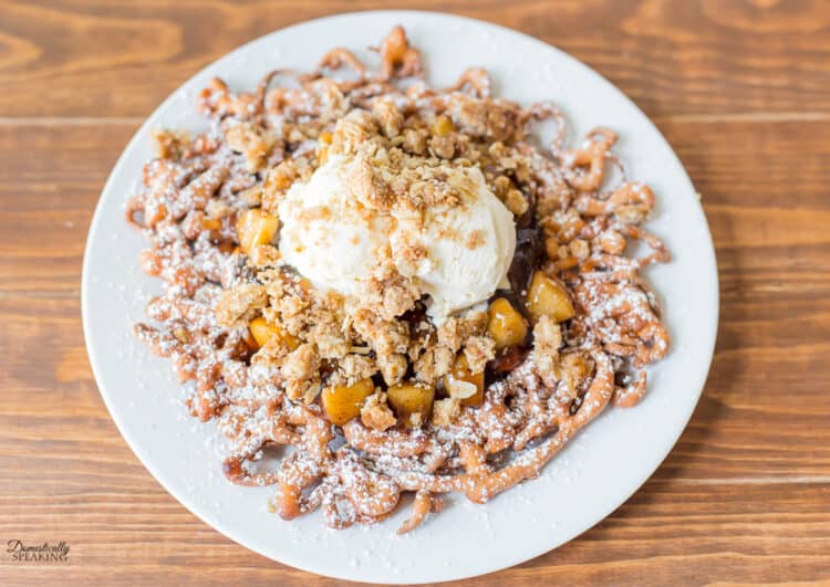 Apple Crisp Funnel Cake