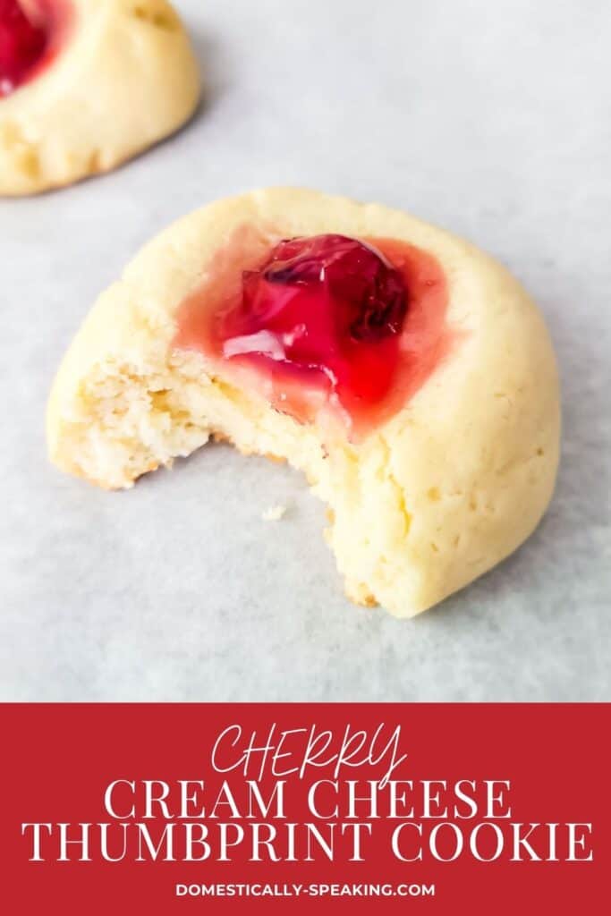 Cherry Cream Cheese Thumbprint Cookies