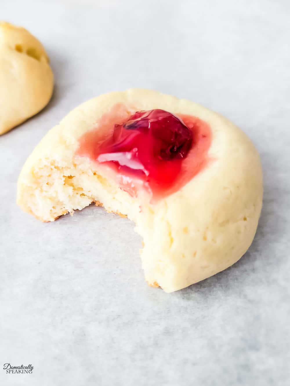 Cherry Cream Cheese Thumbprint Cookies