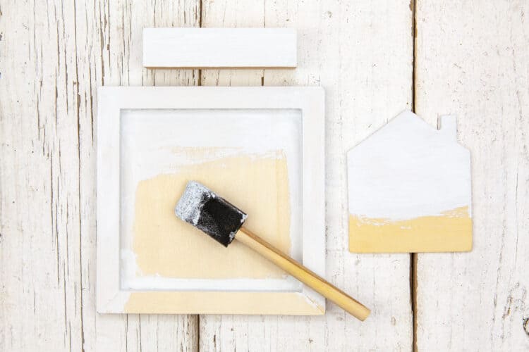 Paint wood piece with chalk paint