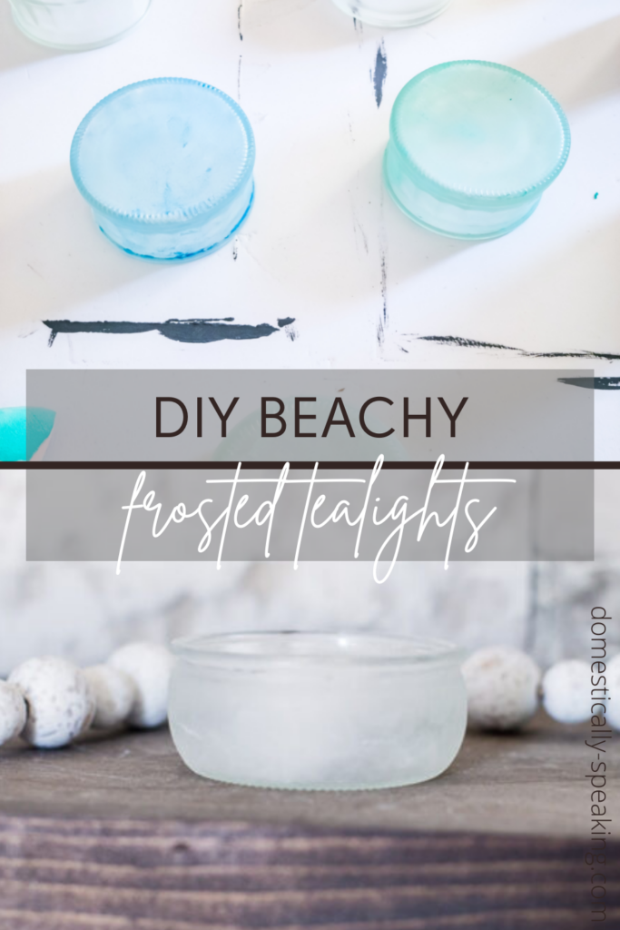 DIY Beachy Frosting Tealight Candleholders