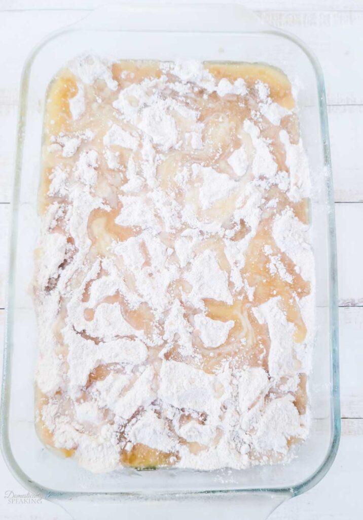 Drizzled Melted Butter on cake