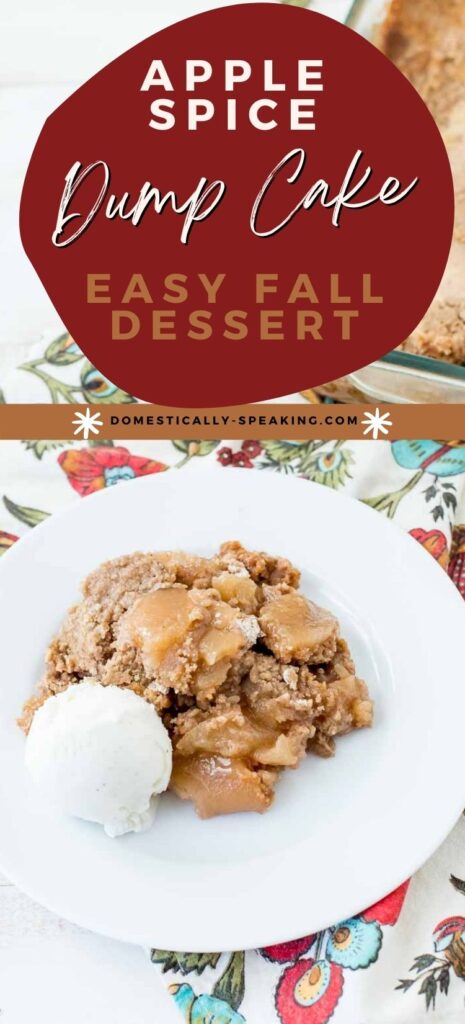 The Simplest Apple Spice Dump Cake - Domestically Speaking