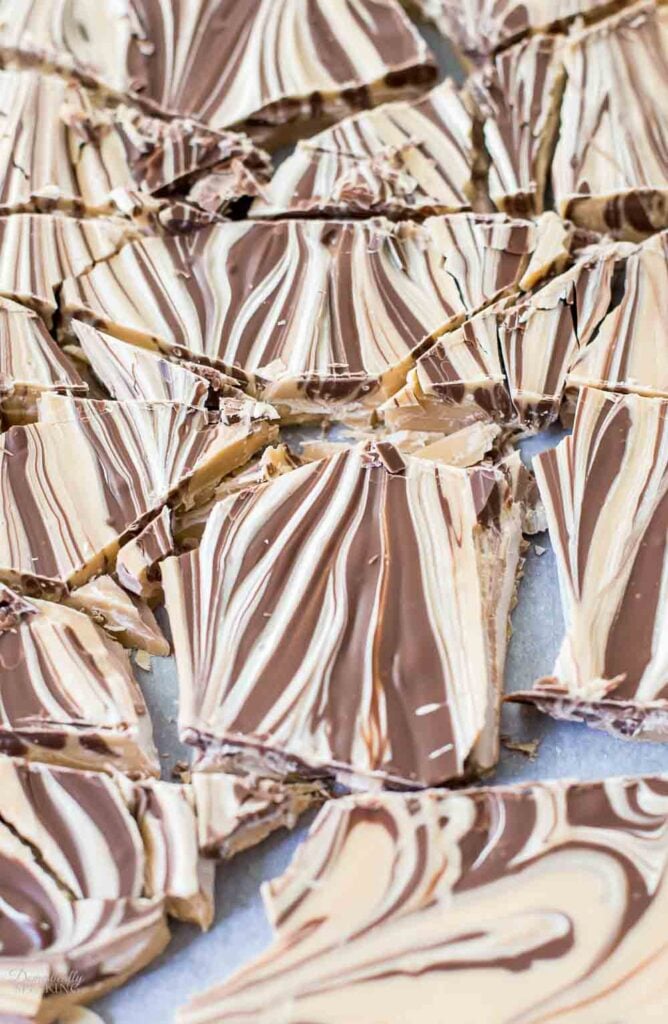 breaking up tiger butter bark