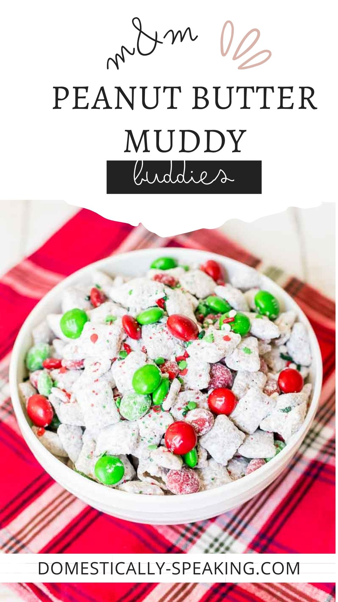 Christmas Muddy Buddy Recipe - Domestically Speaking