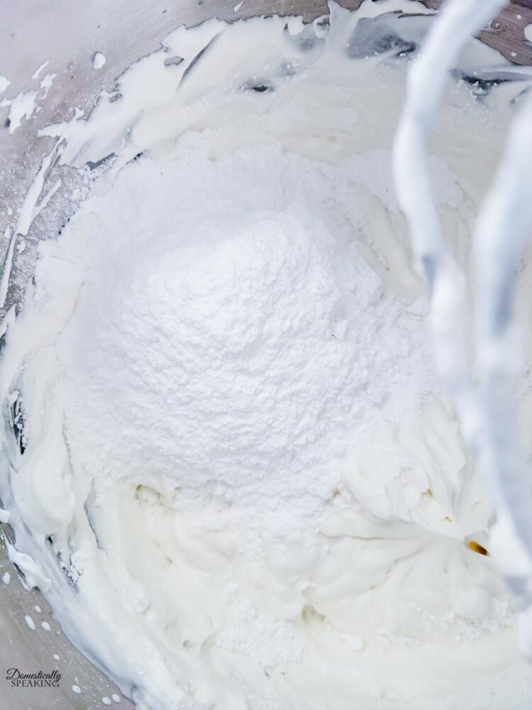 Adding powdered sugar