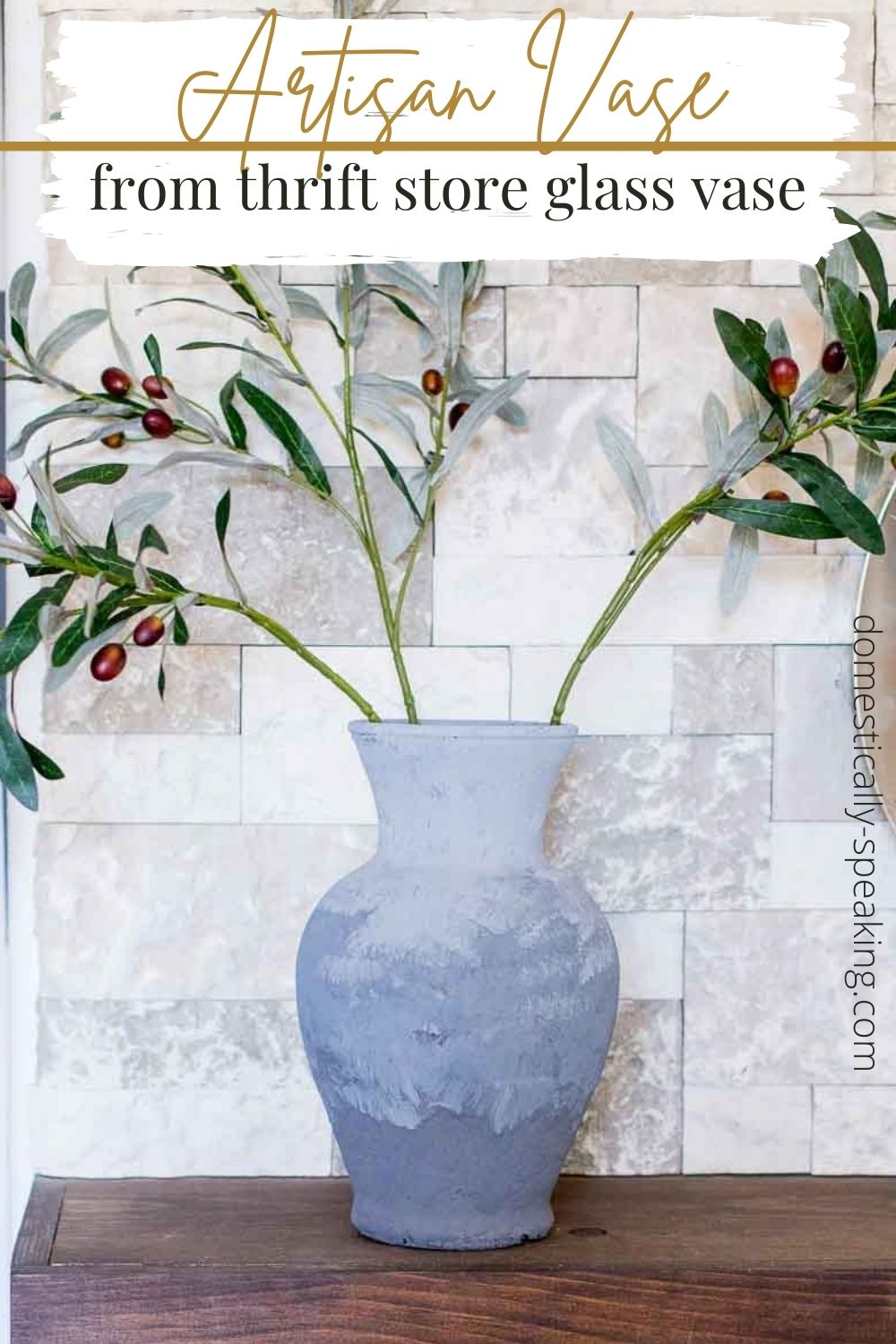 DIY Artisan Vase Domestically Speaking