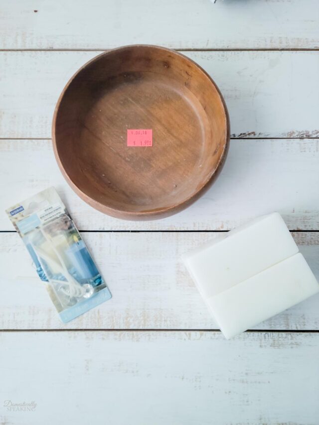 DIY Wood Bowl Candle Domestically Speaking