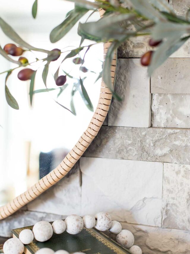 Curved Mirror Frame from a Wooden Snake Domestically Speaking