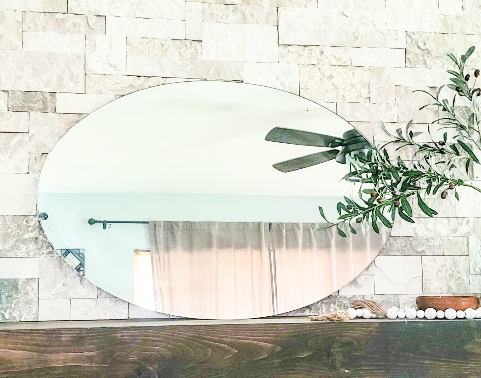 DIY Oval Mirror Frame Domestically Speaking