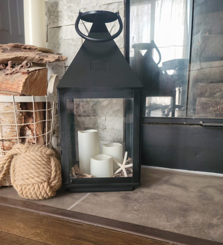 Matte Black Spray Painted Lantern