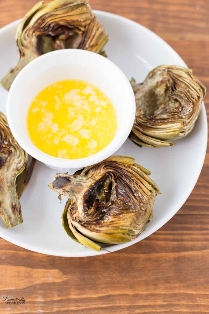 Grilled Artichokes with Melted Butter